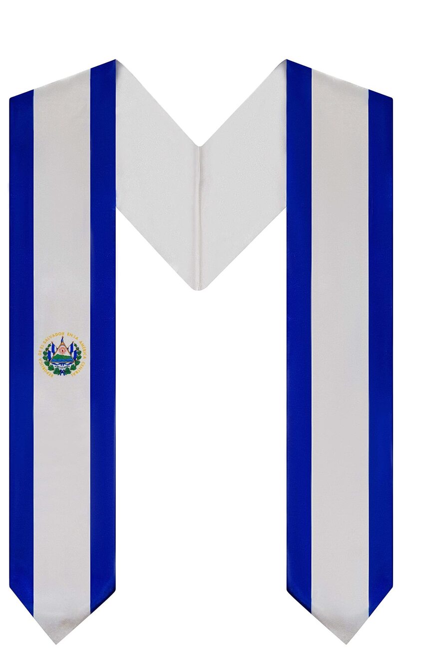 1649 El Salvador Graduation Sash El Salvador Graduation Stole